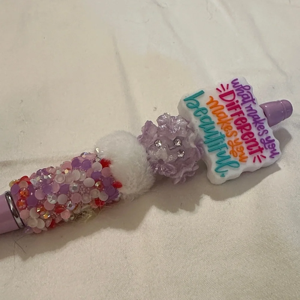 Colorful Handmade Pen with Inspirational Message
